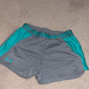 Under Armour Women's Athletic Shorts in Gray and Teal